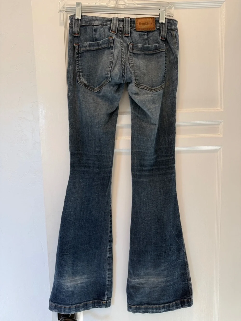 Frankie B. Dark Wash Distressed Flare Jeans - Picture 2 of 9